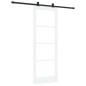Porta Scorrevole vidaXL con Set Hardware 'ORKDAL'Bianca in Legno Massello e Vetro Porta Scorrevole vidaXL con Set Hardware 'ORKDAL'Bianca in Legno Massello e Vetro
