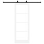 Porta Scorrevole vidaXL con Set Hardware 'ORKDAL'Bianca in Legno Massello e Vetro Porta Scorrevole vidaXL con Set Hardware 'ORKDAL'Bianca in Legno Massello e Vetro