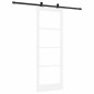 Porta Scorrevole vidaXL con Set Hardware 'ORKDAL'Bianca in Legno Massello e Vetro Porta Scorrevole vidaXL con Set Hardware 'ORKDAL'Bianca in Legno Massello e Vetro