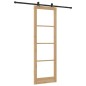 Porta scorrevole vidaXL con set di hardware 'ORKDAL'Legno massello e vetro Porta scorrevole vidaXL con set di hardware 'ORKDAL'Legno massello e vetro
