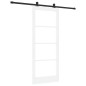 Porta Scorrevole vidaXL con Set di Hardware 'ORKDAL'Legno Massello Bianco e Vetro Porta Scorrevole vidaXL con Set di Hardware 'ORKDAL'Legno Massello Bianco e Vetro