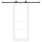 Porta Scorrevole vidaXL con Set di Hardware 'ORKDAL'Legno Massello Bianco e Vetro Porta Scorrevole vidaXL con Set di Hardware 'ORKDAL'Legno Massello Bianco e Vetro