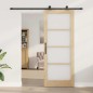 Porta Scorrevole vidaXL con Set di Accessori 'ORKDAL'in Legno Massello e Vetro Porta Scorrevole vidaXL con Set di Accessori 'ORKDAL'in Legno Massello e Vetro