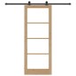 Porta Scorrevole vidaXL con Set di Accessori 'ORKDAL'in Legno Massello e Vetro Porta Scorrevole vidaXL con Set di Accessori 'ORKDAL'in Legno Massello e Vetro
