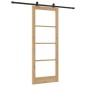 Porta Scorrevole vidaXL con Set di Accessori 'ORKDAL'in Legno Massello e Vetro Porta Scorrevole vidaXL con Set di Accessori 'ORKDAL'in Legno Massello e Vetro