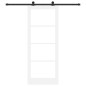 Porta scorrevole vidaXL con set di hardware 'ORKDAL'Bianco Legno Massello & Vetro Porta scorrevole vidaXL con set di hardware 'ORKDAL'Bianco Legno Massello & Vetro