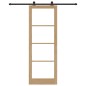 Porta scorrevole vidaXL con set di hardware 'ORKDAL'in legno massello e vetro Porta scorrevole vidaXL con set di hardware 'ORKDAL'in legno massello e vetro