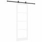 vidaXL Porta Scorrevole con Set di Fissaggi 'ORKDAL'Bianco Legno Massello & Vetro vidaXL Porta Scorrevole con Set di Fissaggi 'ORKDAL'Bianco Legno Massello & Vetro