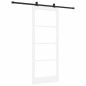 vidaXL Porta Scorrevole 'ORKDAL'Legno Massello Bianco e Vetro vidaXL Porta Scorrevole 'ORKDAL'Legno Massello Bianco e Vetro