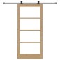 porta scorrevole vidaXL con set hardware 'ORKDAL'in legno massello e vetro porta scorrevole vidaXL con set hardware 'ORKDAL'in legno massello e vetro