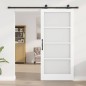 Porta Scorrevole vidaXL con Set di Ferramenta 'ORKDAL'Legno Solido Bianco & Vetro Porta Scorrevole vidaXL con Set di Ferramenta 'ORKDAL'Legno Solido Bianco & Vetro