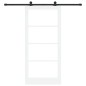 Porta Scorrevole vidaXL con Set di Ferramenta 'ORKDAL'Legno Solido Bianco & Vetro Porta Scorrevole vidaXL con Set di Ferramenta 'ORKDAL'Legno Solido Bianco & Vetro