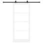 vidaXL Porta Scorrevole con Set di Accessori 'ORKDAL'Legno Massello Bianco & Vetro vidaXL Porta Scorrevole con Set di Accessori 'ORKDAL'Legno Massello Bianco & Vetro