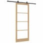 Porta Scorrevole vidaXL con Set Hardware 'ORKDAL'Legno Massello e Vetro Porta Scorrevole vidaXL con Set Hardware 'ORKDAL'Legno Massello e Vetro