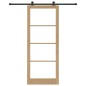 Porta Scorrevole vidaXL con Set Hardware 'ORKDAL'Legno Massello e Vetro Porta Scorrevole vidaXL con Set Hardware 'ORKDAL'Legno Massello e Vetro