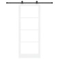 Porta Scorrevole vidaXL con Set Hardware 'ORKDAL'Bianca in Legno Massello e Vetro Porta Scorrevole vidaXL con Set Hardware 'ORKDAL'Bianca in Legno Massello e Vetro