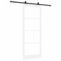Porta Scorrevole vidaXL con Set Hardware 'ORKDAL'Bianca in Legno Massello e Vetro Porta Scorrevole vidaXL con Set Hardware 'ORKDAL'Bianca in Legno Massello e Vetro