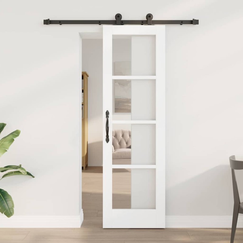 Porta scorrevole vidaXL con set hardware ORKDAL Bianco 61x198,5 cm Porta scorrevole vidaXL con set hardware ORKDAL Bianco 61x198,5 cm