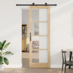 vidaXL Porta Scorrevole con Set di Ferramenta "ORKDAL" 78x232 cm