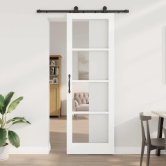porta scorrevole vidaXL con set di accessori 'ORKDAL'Bianca 78x232 cm