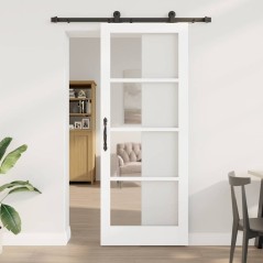 Porta Scorrevole vidaXL con Set Hardware "ORKDAL" Bianca 83x211 cm