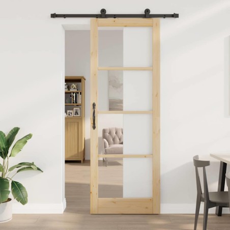 porta scorrevole vidaXL con set hardware 'ORKDAL'83x232 cm