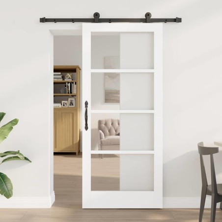 vidaXL Porta scorrevole con set di accessori 'ORKDAL'bianca 86x198,5 cm