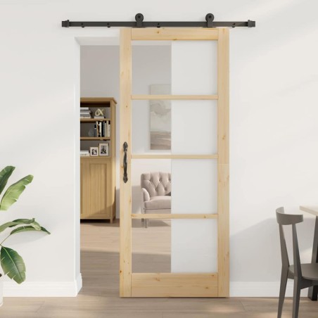 vidaXL Porta Scorrevole con Set di Fissaggio 'ORKDAL'86x211 cm