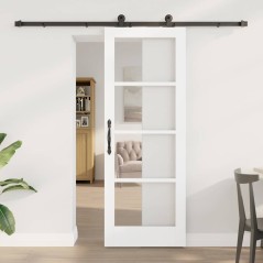 Porta Scorrevole vidaXL con Set di Ferramenta "ORKDAL" Bianca 73.5x198.5 cm
