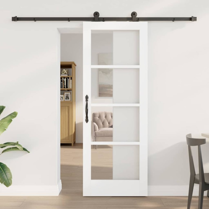 Porta Scorrevole vidaXL con Set di Ferramenta "ORKDAL" Bianca 73.5x198.5 cm