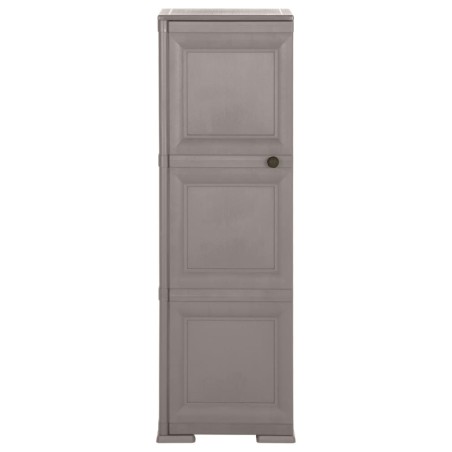 Armadietto in Plastica 40x43x125 cm Effetto Legno Grigio