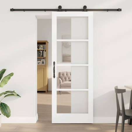 Porta Scorrevole vidaXL con Set di Accessori 'ORKDAL'Bianca 78x211 cm