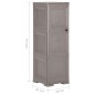 Armadietto in Plastica 40x43x125 cm Effetto Legno Grigio Armadietto in Plastica 40x43x125 cm Effetto Legno Grigio
