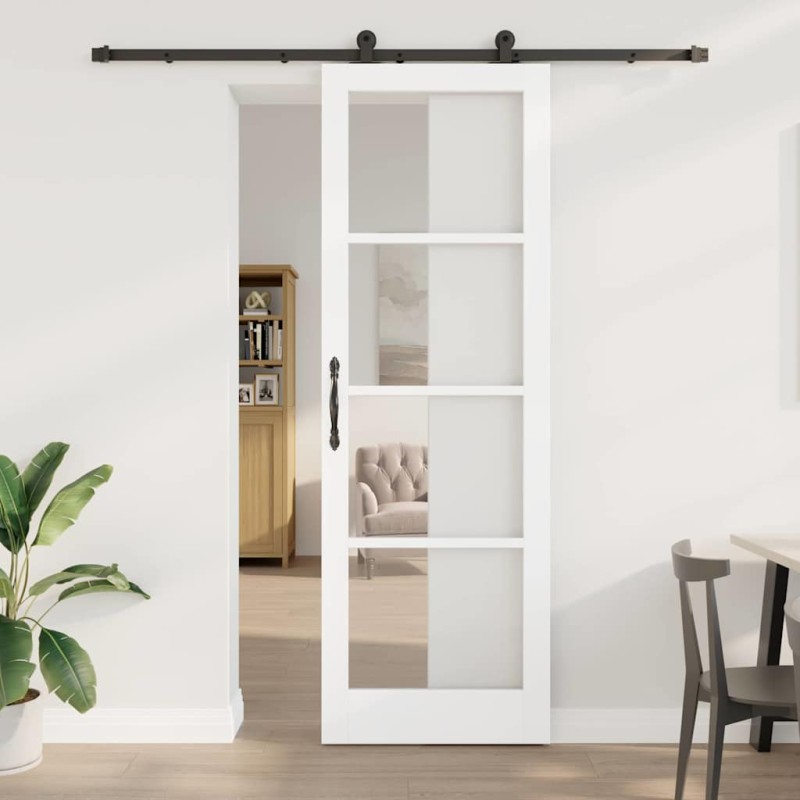 Porta Scorrevole vidaXL con Set di Ferramenta 'ORKDAL'Bianca 78x232 cm Porta Scorrevole vidaXL con Set di Ferramenta 'ORKDAL'Bianca 78x232 cm