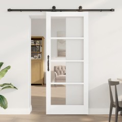 porta scorrevole vidaXL con set di accessori 'ORKDAL'Bianca 83x202 cm
