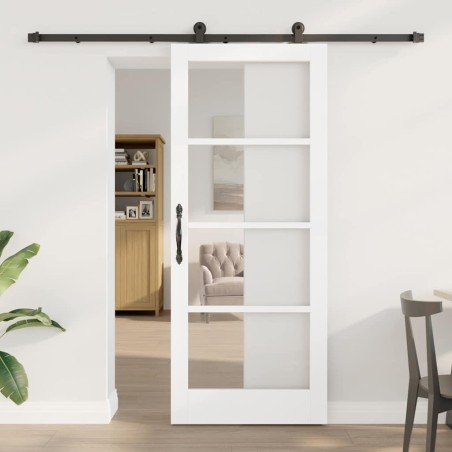 porta scorrevole vidaXL con set di accessori 'ORKDAL'Bianca 83x202 cm