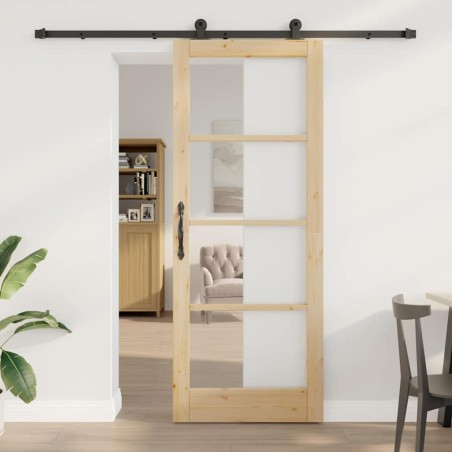 Porta Scorrevole vidaXL con Set di Ferramenta 'ORKDAL'83x211 cm