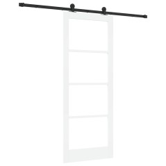 Porta Scorrevole vidaXL con Set di Ferramenta 'ORKDAL'Bianca 83x211 cm