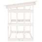 Portalegna Bianco 108x64,5x77 cm in Legno Massello di Pino Portalegna Bianco 108x64,5x77 cm in Legno Massello di Pino