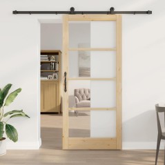porta scorrevole vidaXL con set di ferramenta 'ORKDAL'93x211 cm