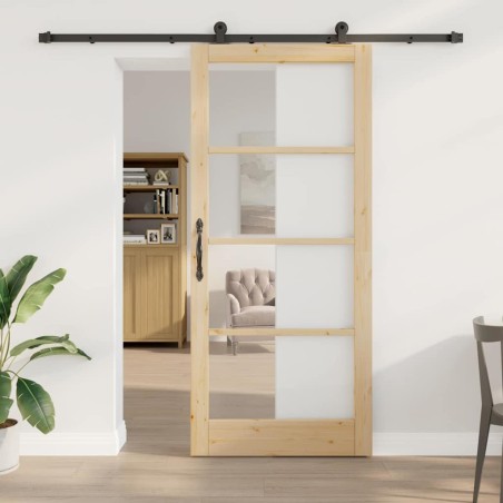 porta scorrevole vidaXL con set di ferramenta 'ORKDAL'93x211 cm