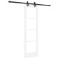 Porta Scorrevole vidaXL con Set di Ferramenta "ORKDAL" Bianco in Legno Massello e Vetro