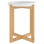 Tavolino Bianco 41x41x48,5cm Legno Multistrato e Massello Pino Tavolino Bianco 41x41x48,5cm Legno Multistrato e Massello Pino