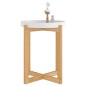 Tavolino Bianco 41x41x48,5cm Legno Multistrato e Massello Pino Tavolino Bianco 41x41x48,5cm Legno Multistrato e Massello Pino
