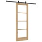 Porta scorrevole vidaXL con set hardware 'ORKDAL'Legno massello e vetro Porta scorrevole vidaXL con set hardware 'ORKDAL'Legno massello e vetro