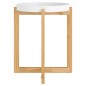 Tavolino Bianco 41x41x48,5cm Legno Multistrato e Massello Pino Tavolino Bianco 41x41x48,5cm Legno Multistrato e Massello Pino