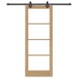 Porta Scorrevole vidaXL con Set Hardware "ORKDAL" Legno Massello & Vetro Porta Scorrevole vidaXL con Set Hardware "ORKDAL" Legno Massello & Vetro