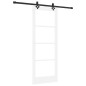vidaXL Porta scorrevole con set hardware 'ORKDAL'Bianco Legno Massello e Vetro
