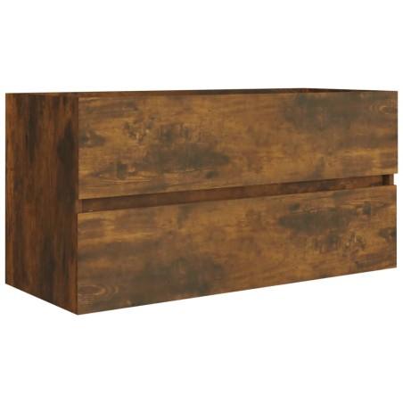 vidaXL Mobile Sottolavabo Rovere Fumo 90x38,5x45 cm Legno Multistrato