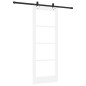 vidaXL Porta scorrevole con set hardware 'ORKDAL'Bianco Legno Massello e Vetro